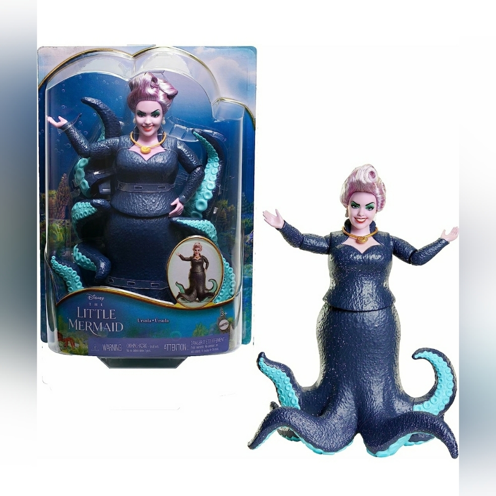 Disney The Little Mermaid Ursula Doll Villain Figure Mattel New